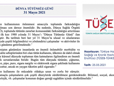 TÜSEB-TÜHKE Dünya Tütünsüz Günü